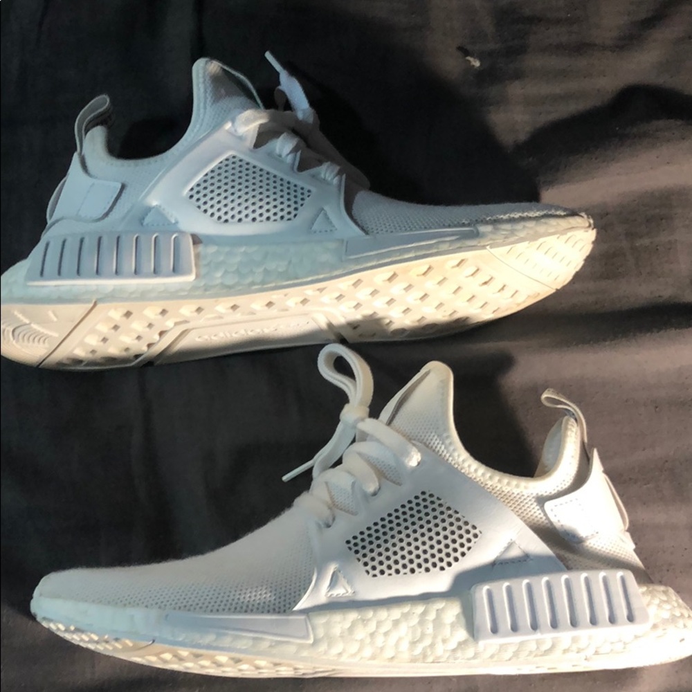 Triple White NMD XR1’s Size 9 and a half